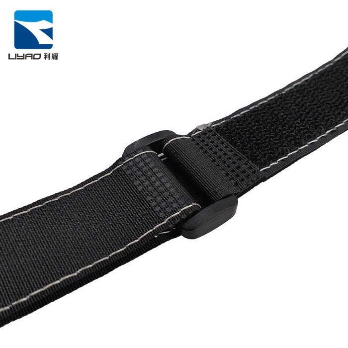 Customized Multipurpose Adjustable Reusable Sticky Anti-static Hook and Loop Strap with Plastic Buckle Wire Management