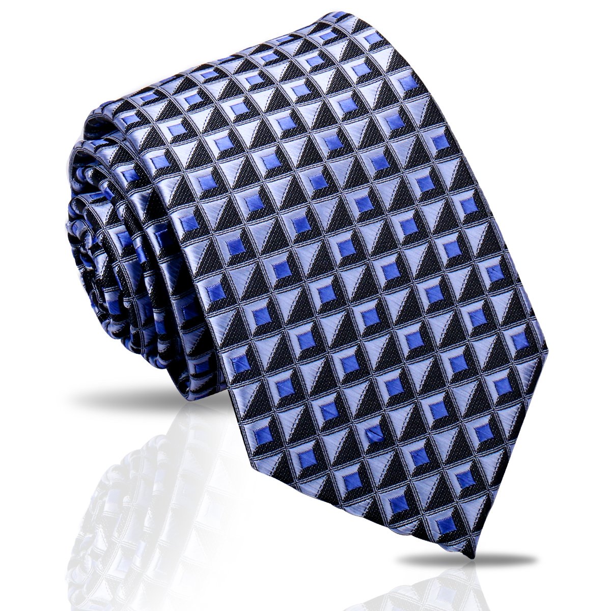 Hot Selling 55 Designs Polked Dot Polyester Neck Ties For Men Navy Blue Pasiley Male Necktie Business