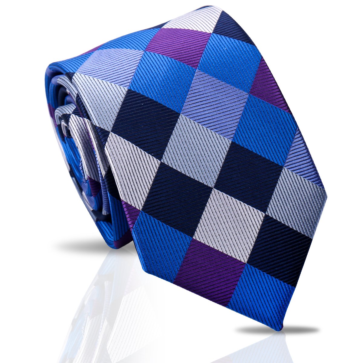 Hot Selling 55 Designs Polked Dot Polyester Neck Ties For Men Navy Blue Pasiley Male Necktie Business