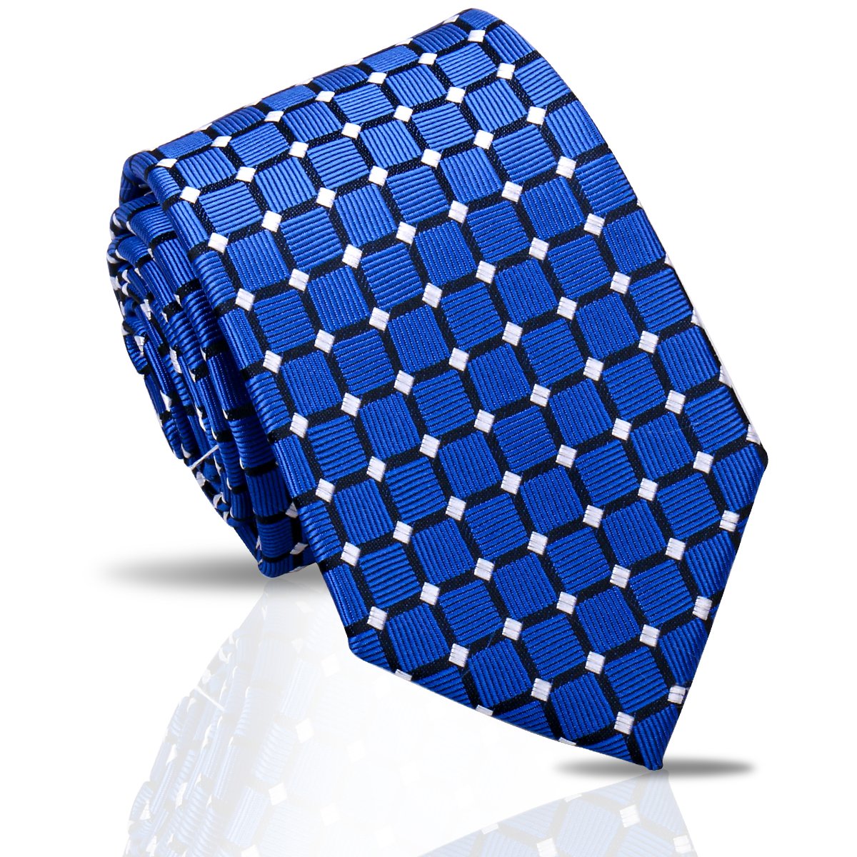 Hot Selling 55 Designs Polked Dot Polyester Neck Ties For Men Navy Blue Pasiley Male Necktie Business