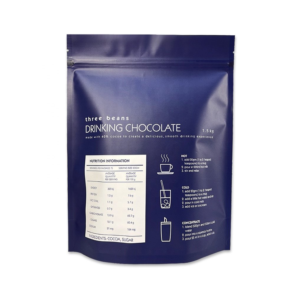 Minfly digital printing aluminum foil resealable stand up smell proof zipper mylar packaging pouch bags for chocolate powder