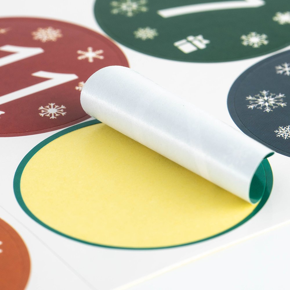 Customized Factory Wholesale Christmas Vinyi Round Stickers 14cm Windows Stickers Sheet Label