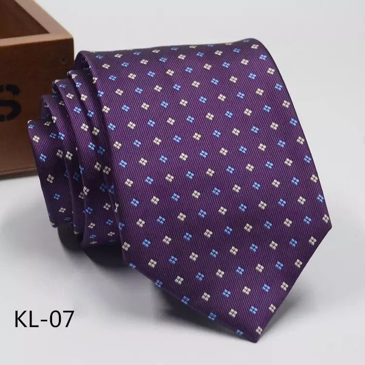 high quality business gentleman polyester 8cm men's tie silk hand feel necktie