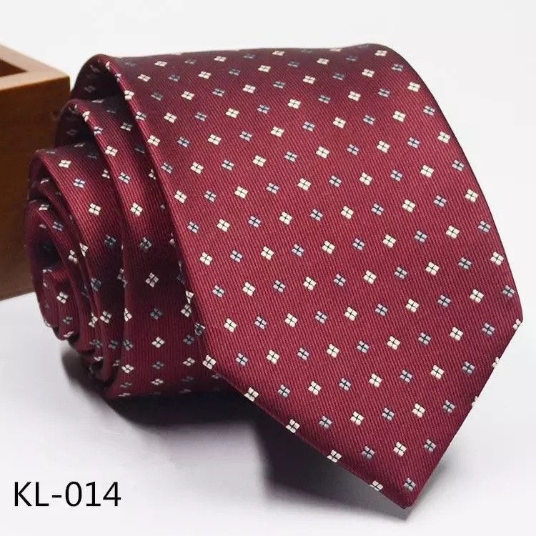 high quality business gentleman polyester 8cm men's tie silk hand feel necktie