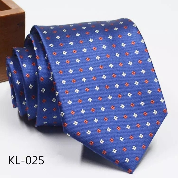 high quality business gentleman polyester 8cm men's tie silk hand feel necktie