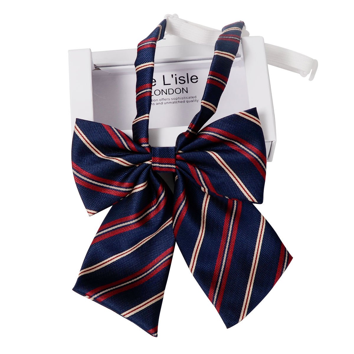 OEM/ODM Custom Logo Stripe Pattern Bowties High Quality 100% Polyester Low Price Handmade Adjustable Bow Tie For Fashion Men