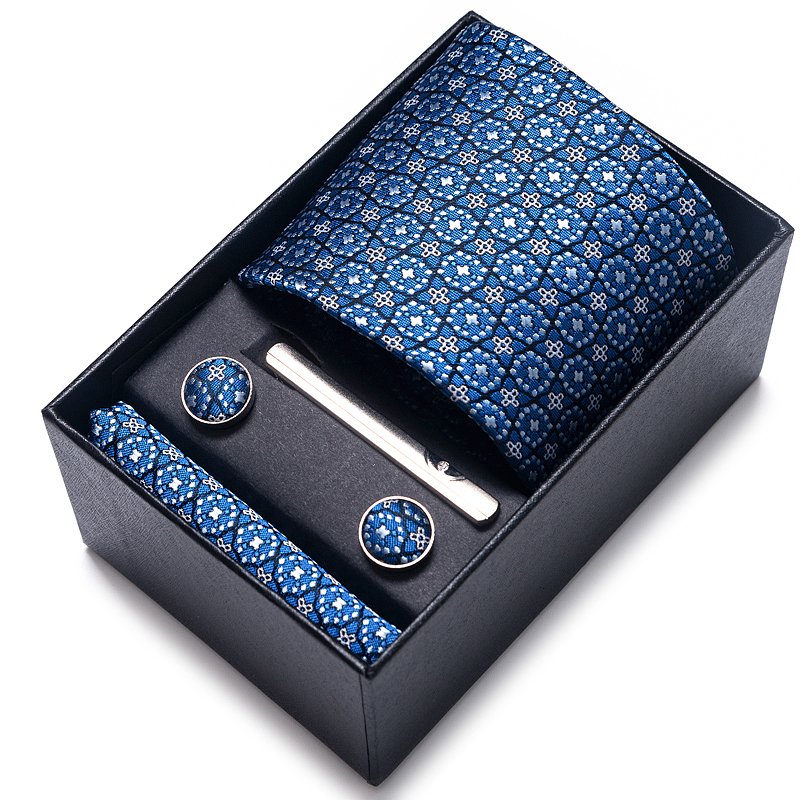 Luxury Gift Handmade Neck Tie Set Men Jacquard Pocket Square Tie Sets Men suit accessories