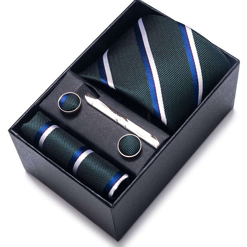 Luxury Gift Handmade Neck Tie Set Men Jacquard Pocket Square Tie Sets Men suit accessories