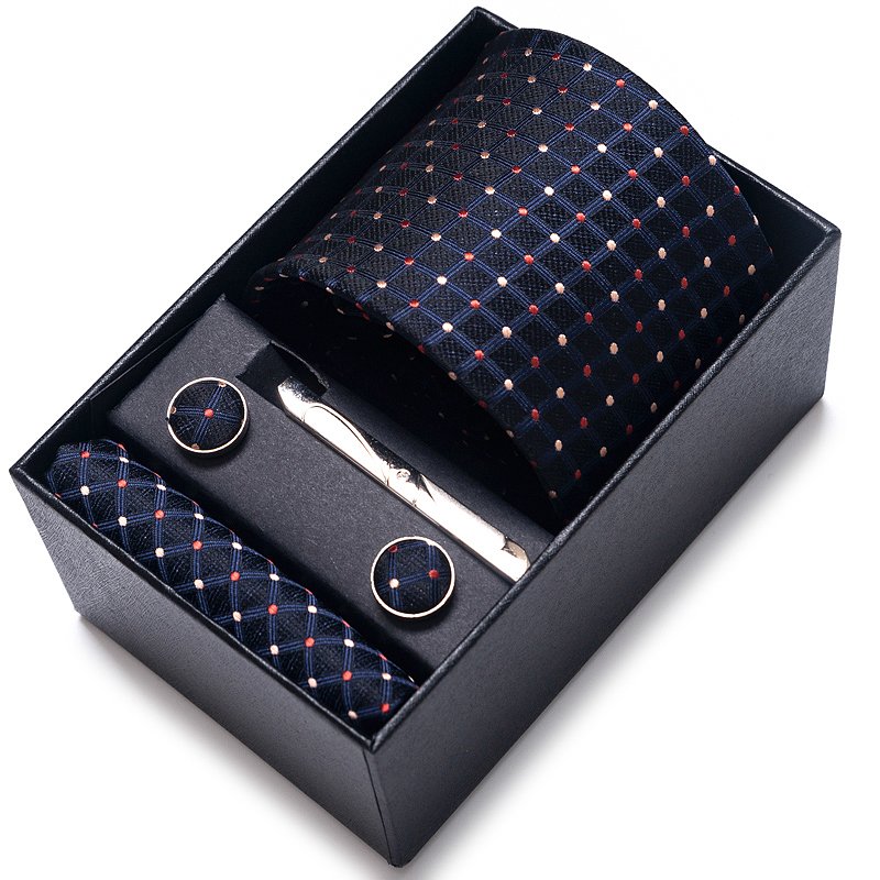 Luxury Gift Handmade Neck Tie Set Men Jacquard Pocket Square Tie Sets Men suit accessories