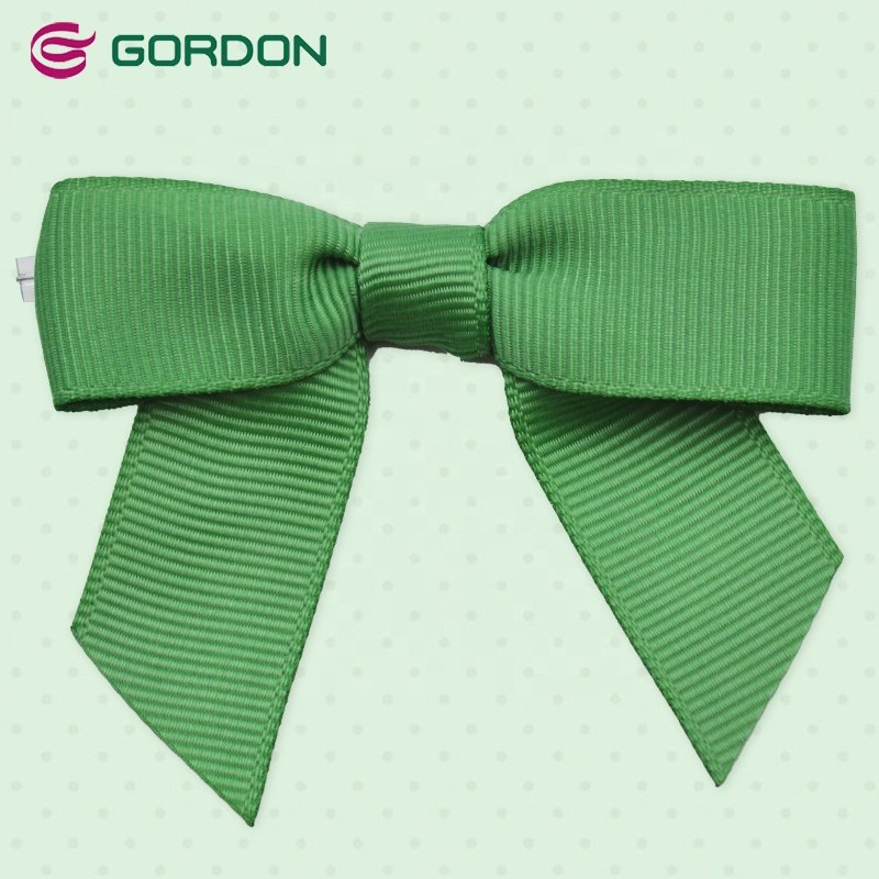 Gordon Ribbon factory wholesale custom grosgrain ribbon bow with wire twist tie for chocolate plastic bag wrapping