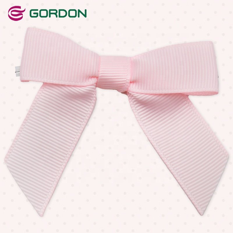 Gordon Ribbon factory wholesale custom grosgrain ribbon bow with wire twist tie for chocolate plastic bag wrapping