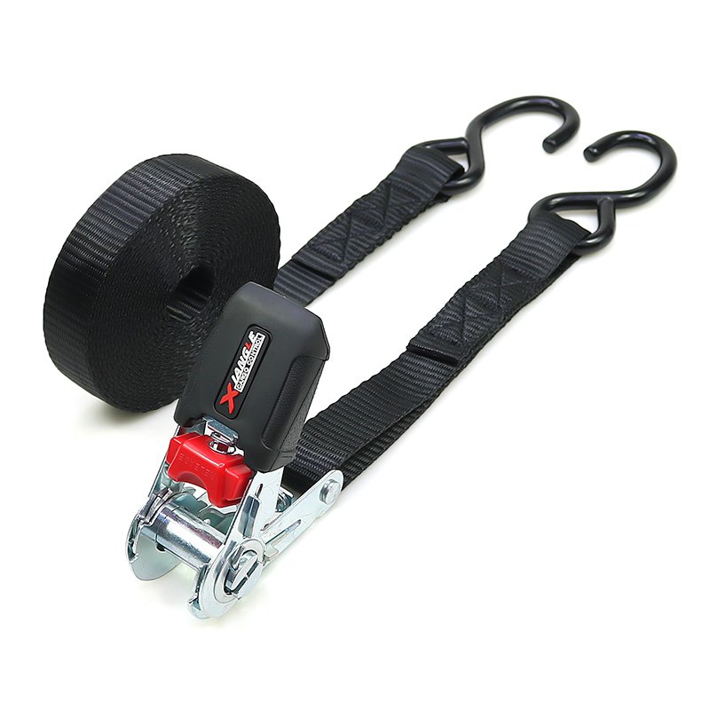 4pk 1inch 1777lbs rubber handle ratchet belt strap tie down with s-hook