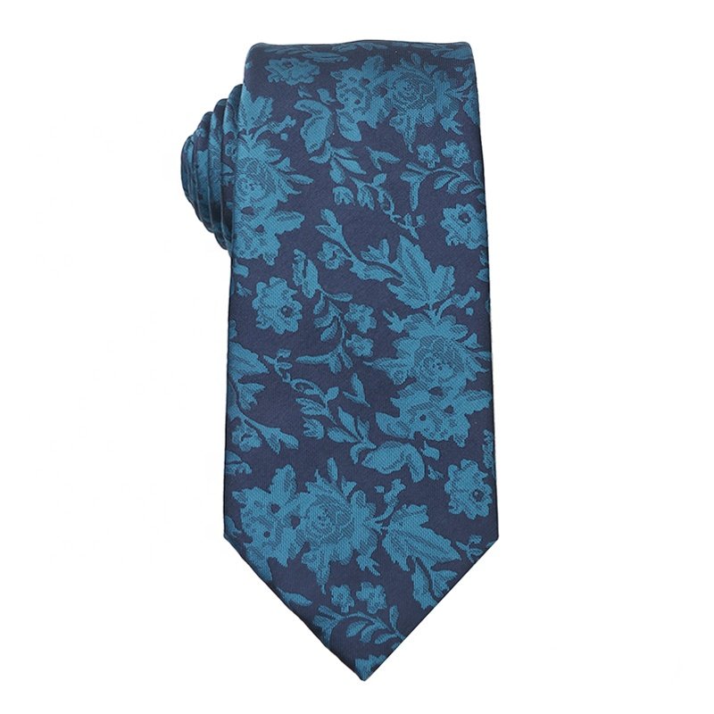 Polyester jacquard bright blue tie newly fashion cheap dot ties wholesale for buyers gift ties for men striped and dot
