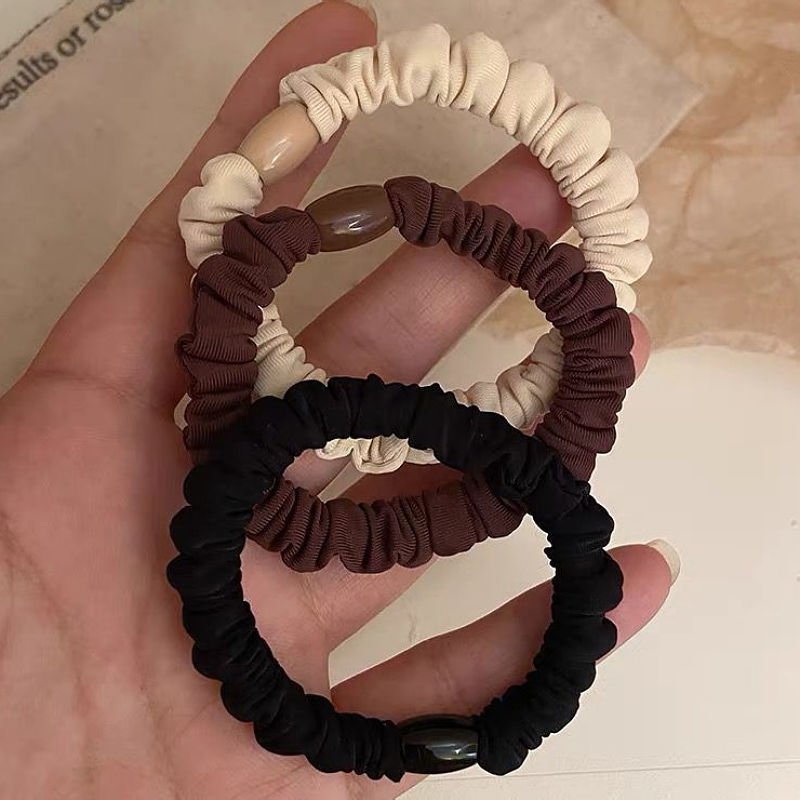 Satin Silk Hair Ties Black Small Mini Scrunchy for Women Thick Hair Accessories Cute Soft No Slip Hair Elastics Ponytail Holder
