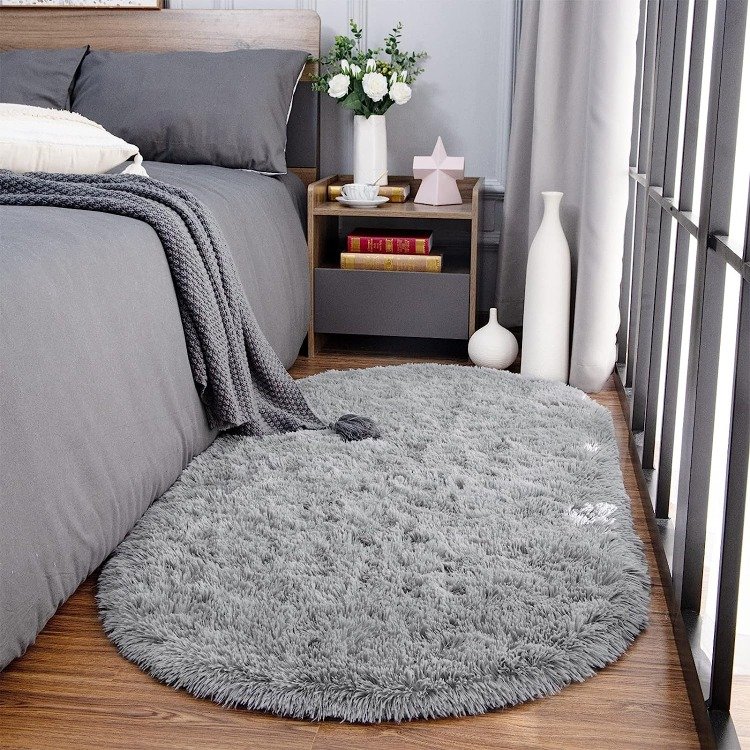 Shaggy Area Rugs Non-slip Kidshome Carpets Washable Living Room Carpet Ultra Soft Fluffy Modern Luxury for Bedroom or Office