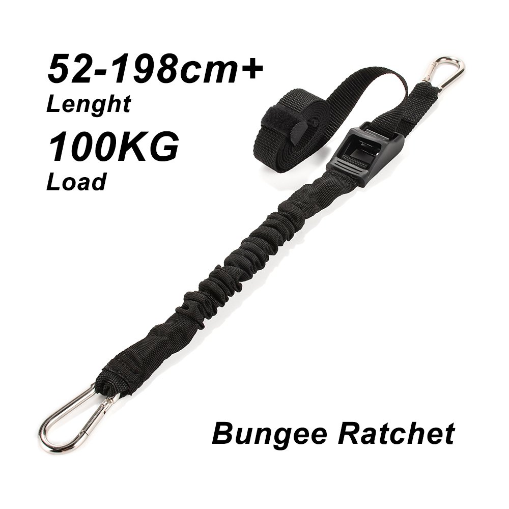 Multi-Purpose Adjustable Elastic Bungee Cord Strap with Secure 25mm Cam Lock Buckle and Carabiner Hook