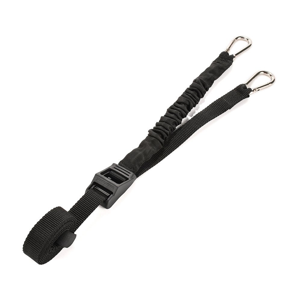 Multi-Purpose Adjustable Elastic Bungee Cord Strap with Secure 25mm Cam Lock Buckle and Carabiner Hook