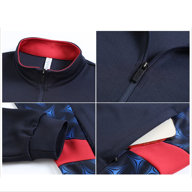 Custom Made soccer tracksuit New Season Soccer Tracksuit Man Football Jacket With All Logo Sports wear Kit Training Suit