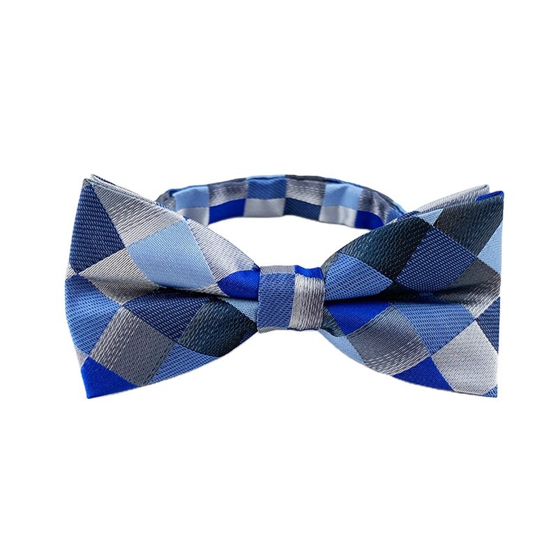 Custom stylish handmade grid boy party bow ties