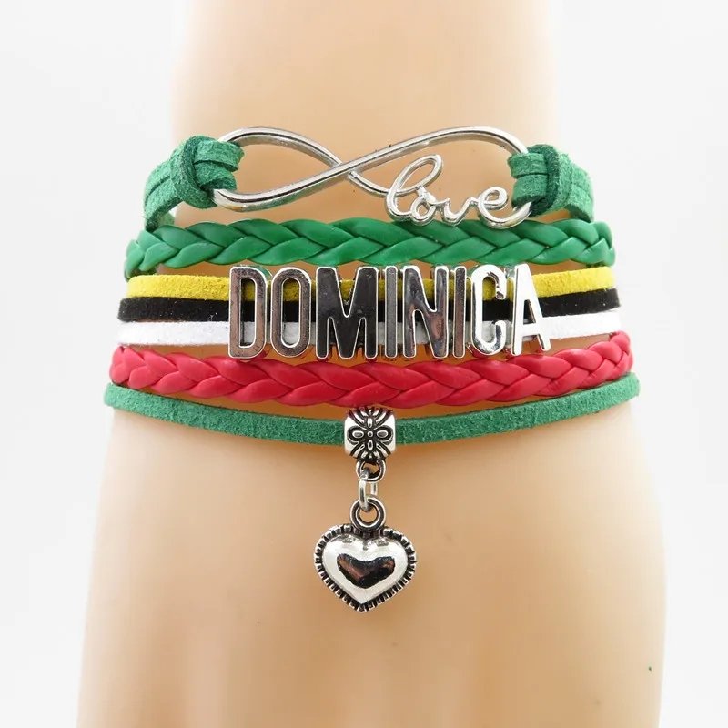 80 Models Caribbean Dominica Flag Map Tie Clip Lapel Pin Ring Brooch Cuff Link Necklace Bracelet Earrings Key Chain Jewelry Set