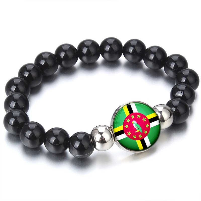 80 Models Caribbean Dominica Flag Map Tie Clip Lapel Pin Ring Brooch Cuff Link Necklace Bracelet Earrings Key Chain Jewelry Set