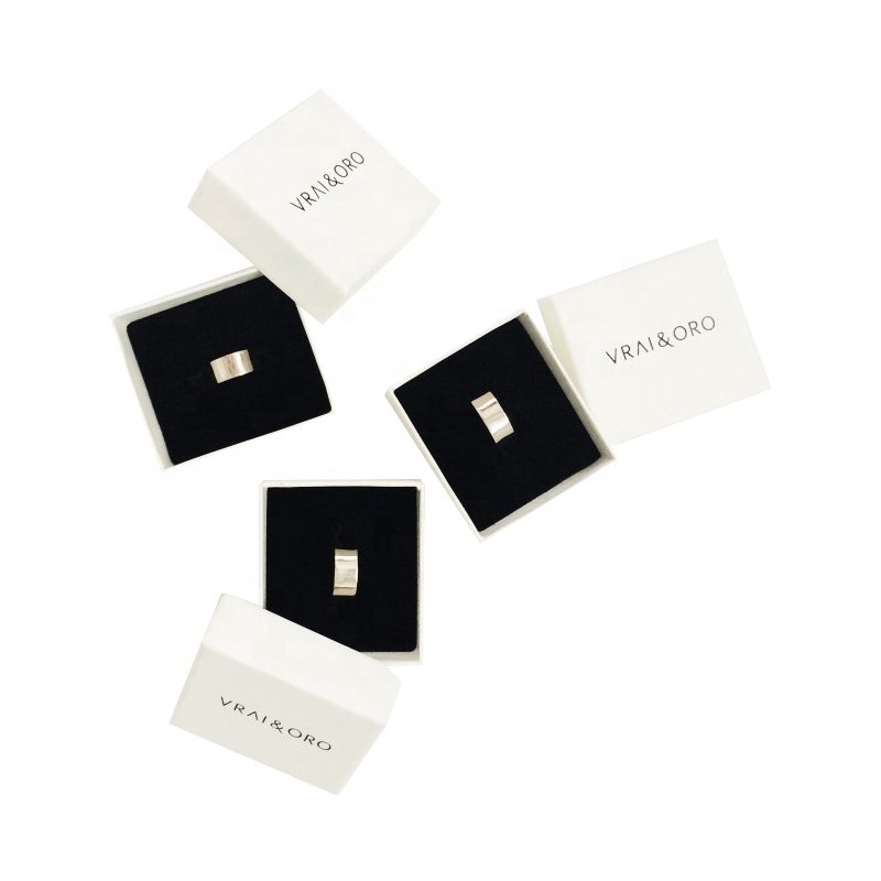 Cardboard Gift Jewellery Packaging Boxes Small Luxury Paper Necklace Earring Bracelet Ring Jewelry Box Ltd. Custom Logo White