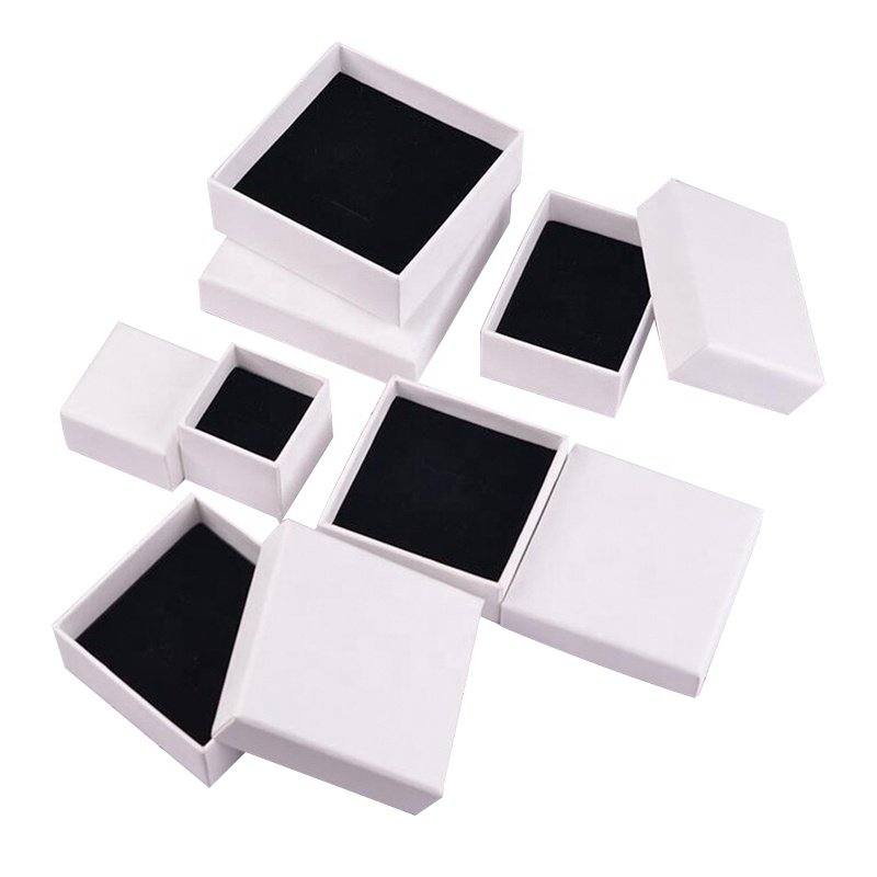 Cardboard Gift Jewellery Packaging Boxes Small Luxury Paper Necklace Earring Bracelet Ring Jewelry Box Ltd. Custom Logo White