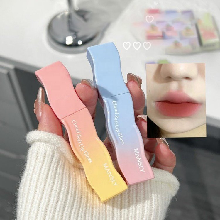 New Tie Dyed Lipstick Tube Matte Velvet Lipstick Lip Glaze Cute fashion Lipstick Gloss Wholesale