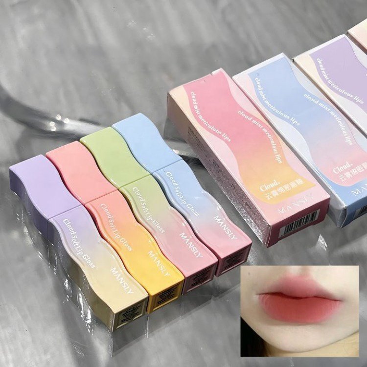 New Tie Dyed Lipstick Tube Matte Velvet Lipstick Lip Glaze Cute fashion Lipstick Gloss Wholesale
