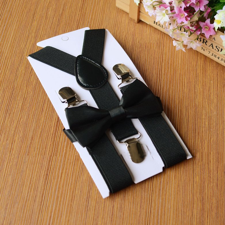 kids suspenders and bow tie manufactured in China