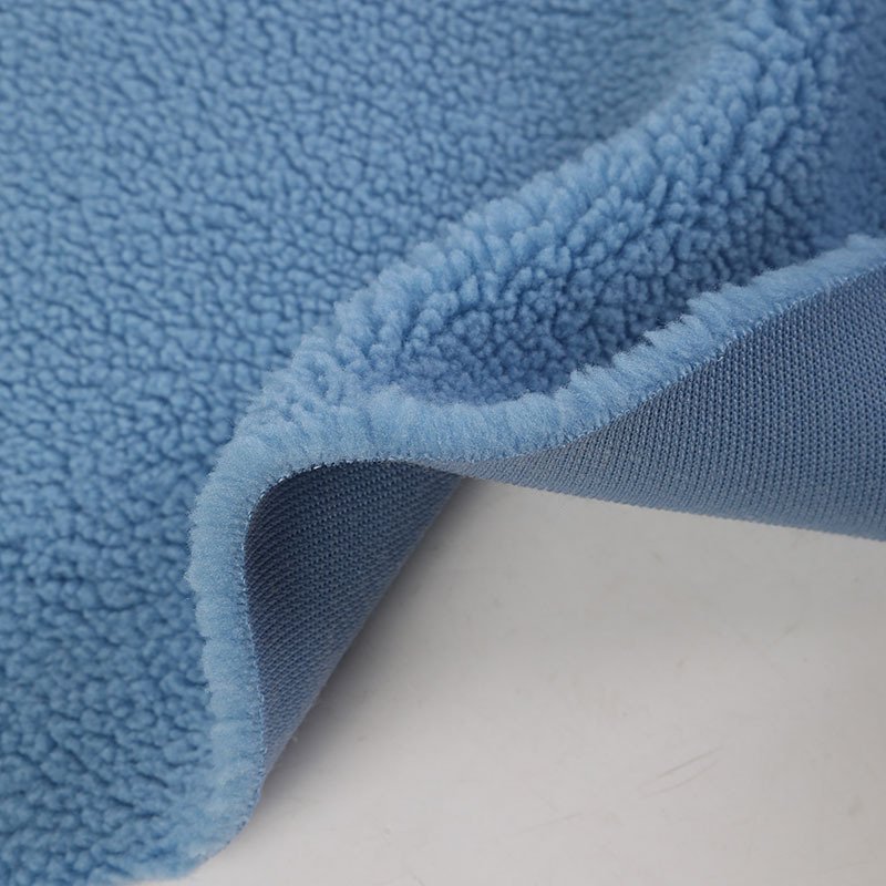 High Quality 100% Solid Color Polyester 350g Soft Knitted Plush Toy Polar Fleece Fabric For Autumn And Winter Coats