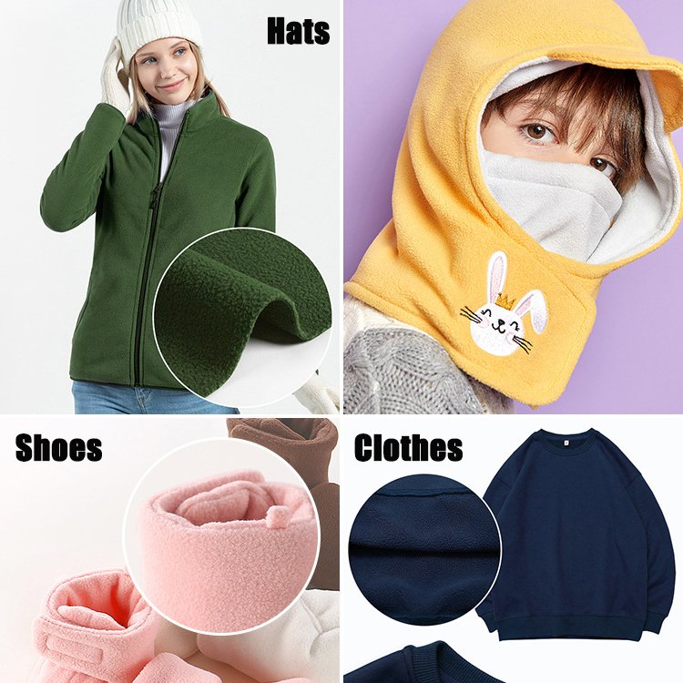 High Quality 100% Solid Color Polyester 350g Soft Knitted Plush Toy Polar Fleece Fabric For Autumn And Winter Coats