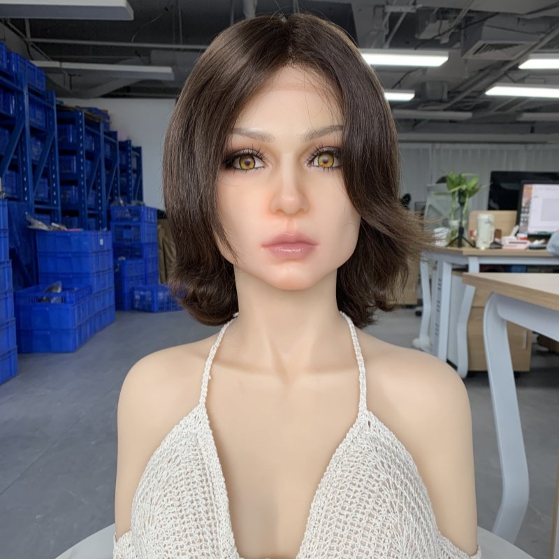 Short Length Natural Virgin European Human Hair Full Hand Tied Mono Top Lace Front Chocolate Brown Monofilament Wigs