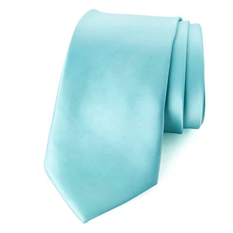 7cm wide Hand made customized neck ties fashion plain satin silver light grey monocromatico Cravatte da uomo tie for suits
