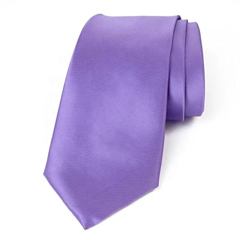 7cm wide Hand made customized neck ties fashion plain satin silver light grey monocromatico Cravatte da uomo tie for suits