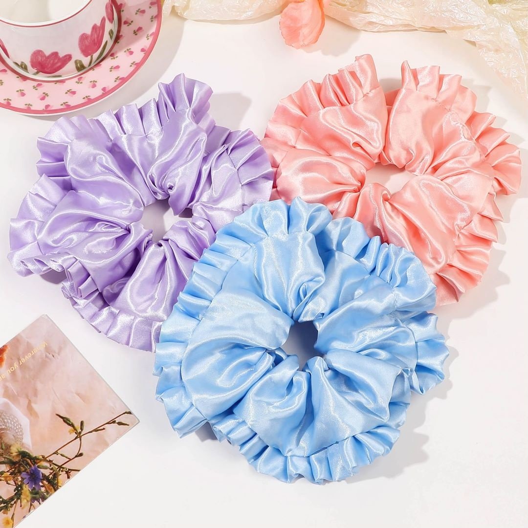 Wholesale Fashion White pink black Oversized Solid Colour High Ponytail Hair Tie Headband Hair Scrunchies Women Hair Accessories