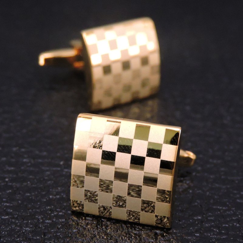 Wholesale High-quality copper material laser metal cufflinks Fashion Men's French shirt cuffs buckle Cuff link decoration