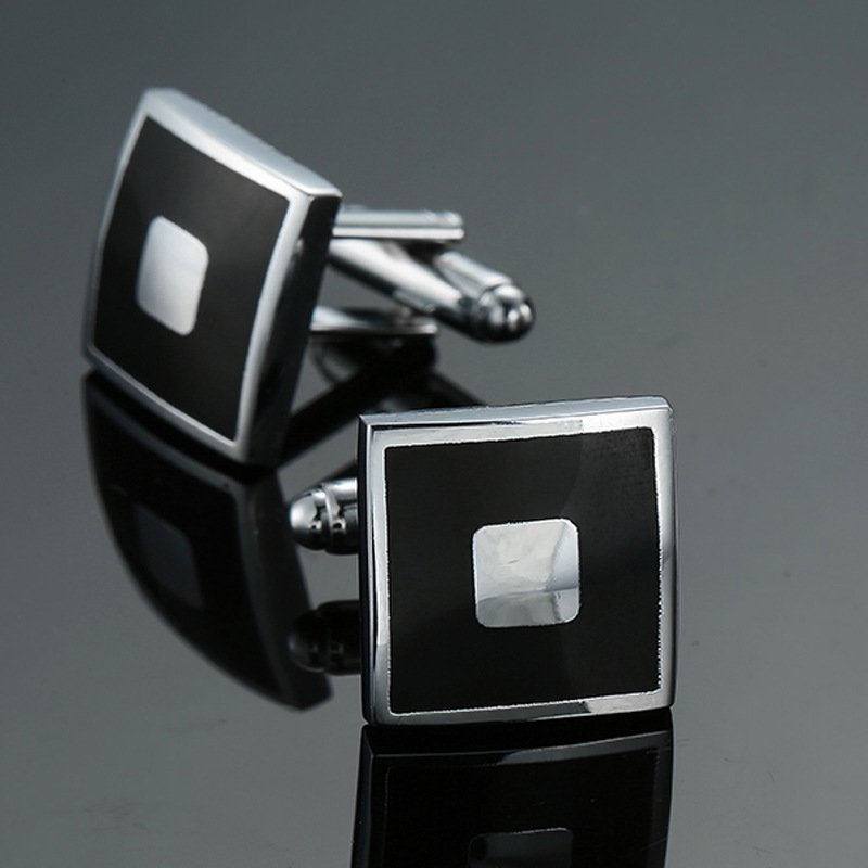 Wholesale High-quality copper material laser metal cufflinks Fashion Men's French shirt cuffs buckle Cuff link decoration