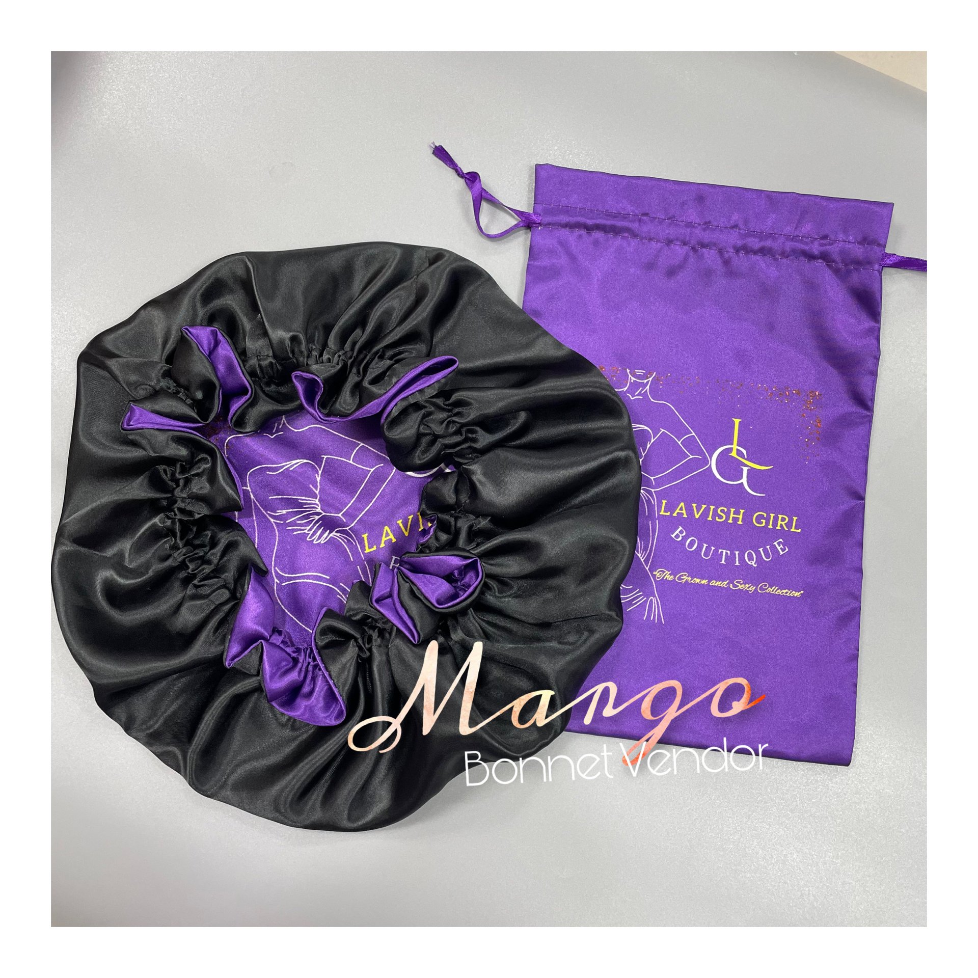 OEM custom logo satin bonnets with elastic tie bands private label double layered silk hair bonnets wholesale