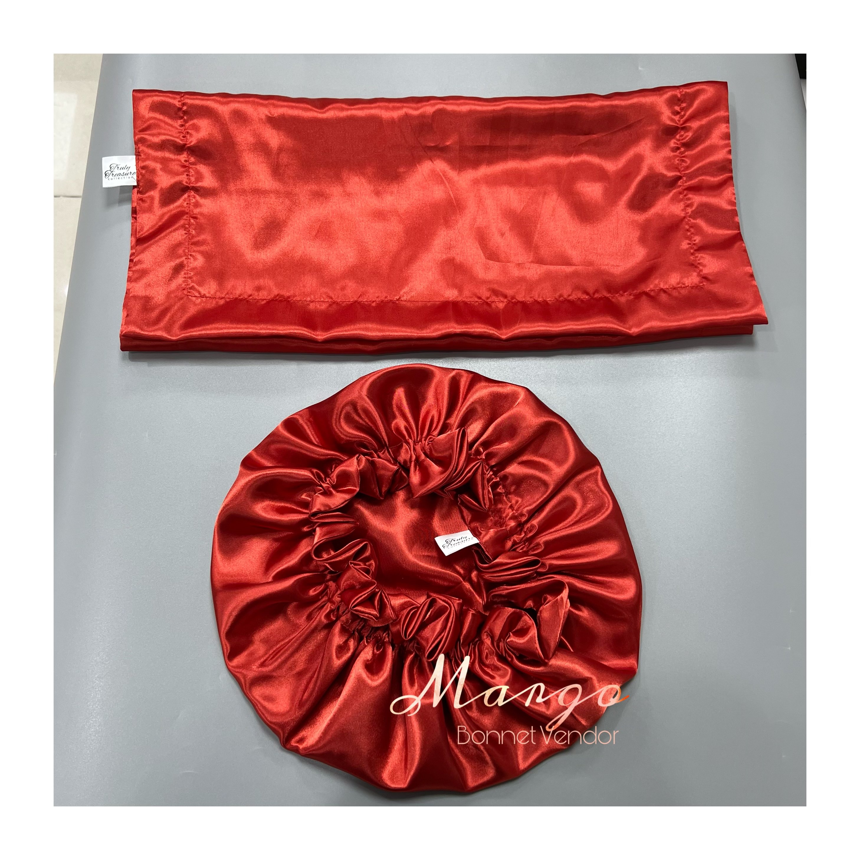 OEM custom logo satin bonnets with elastic tie bands private label double layered silk hair bonnets wholesale