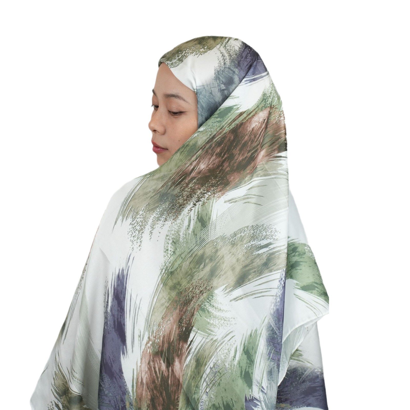 2024 Trendy summer party Islamic Muslim women scarves shawls printed imitation silk hijab