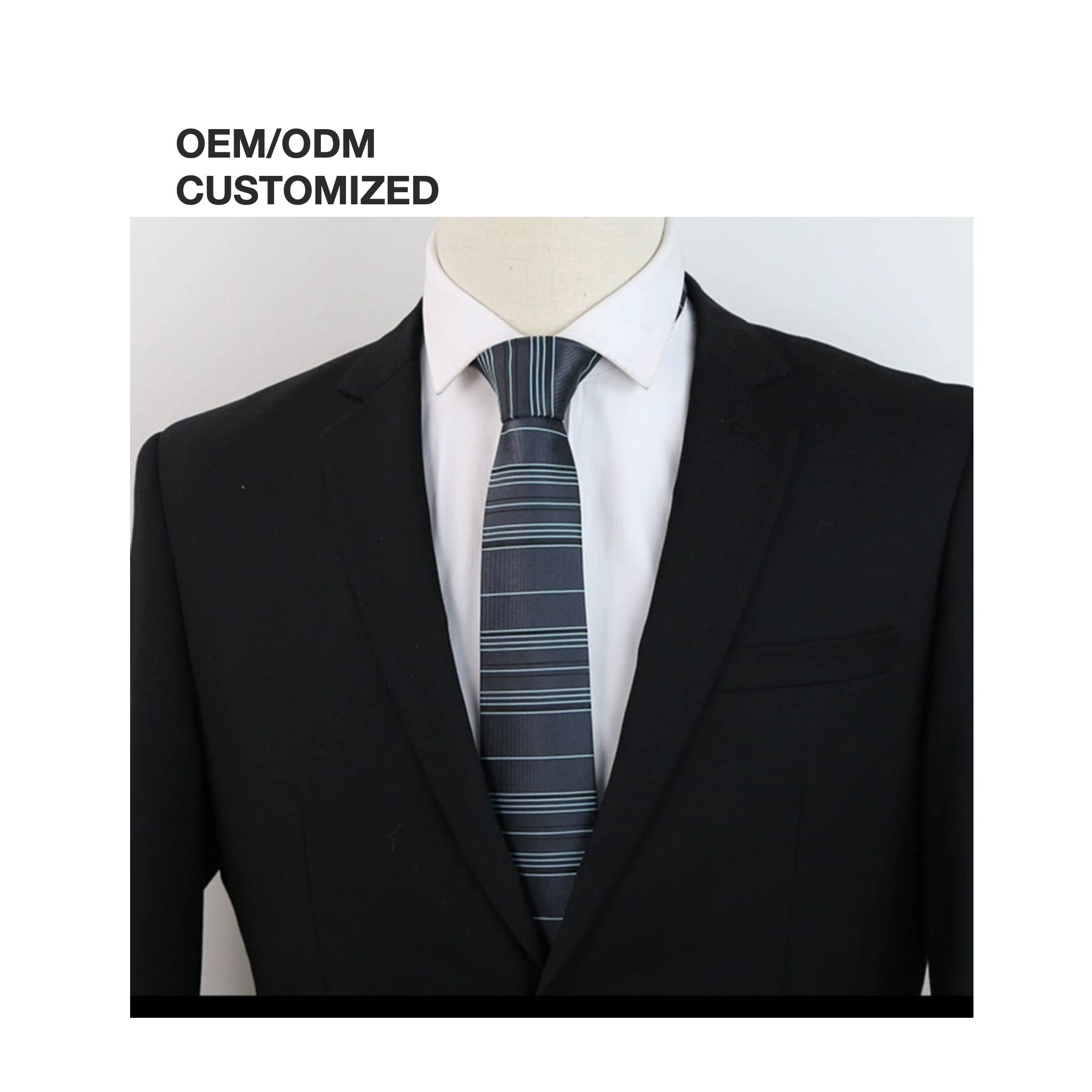 Various Styles Grey Stripe Line Pattern Classic Jacquard NeckTie Silk Men Tie