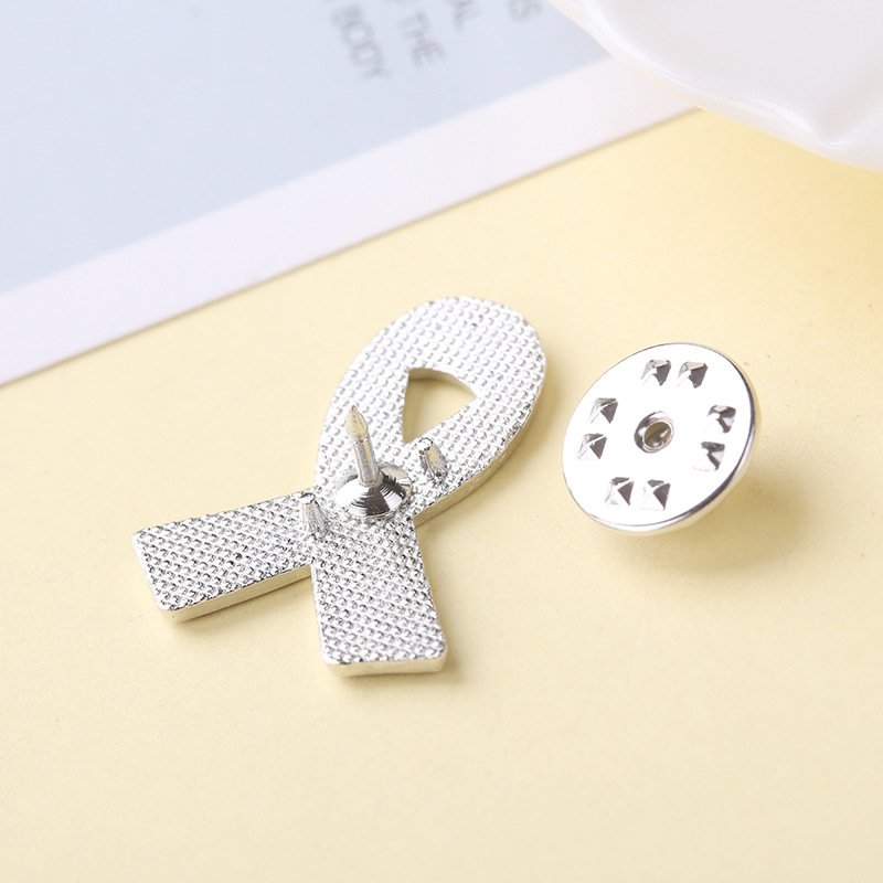 Dropshipping Enamel Yellow Gold Ribbon Pin Childhood Bone Cancer Awareness Brooch Pin Hope Pray Safety Badge Brooches Lapel Pin
