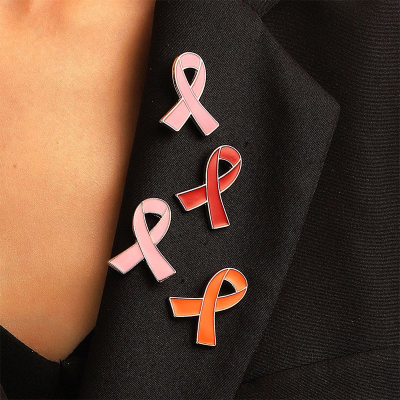 Dropshipping Enamel Yellow Gold Ribbon Pin Childhood Bone Cancer Awareness Brooch Pin Hope Pray Safety Badge Brooches Lapel Pin