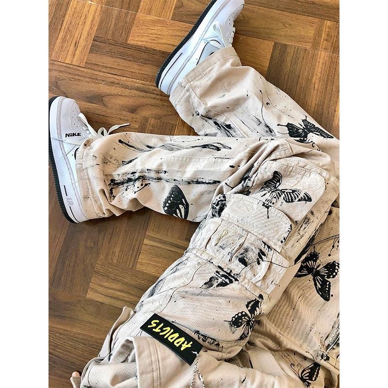 Custom OEM Manufacturer Vintage Pockets High Waist Streetwear baggy Casual ladies Long parachute Cargo Pant for women Trousers