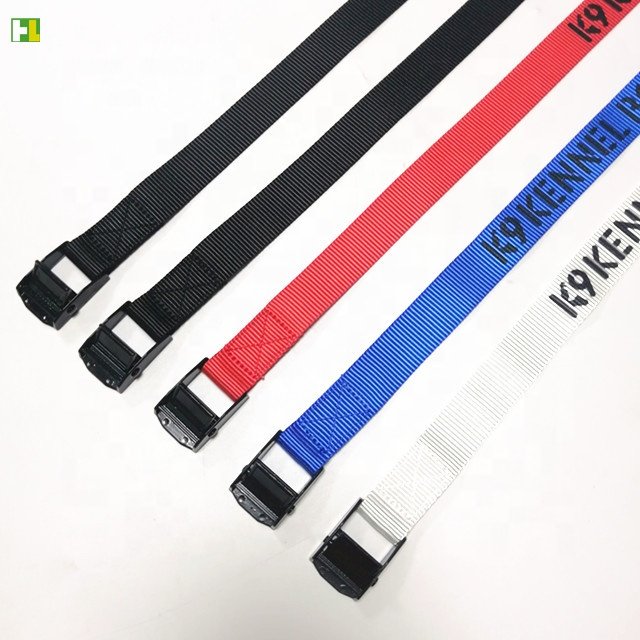 Screen printed logo cam buckle style tie-downs 25mm lashing logistic Cam Straps