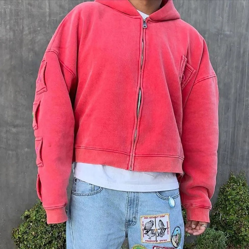 Wholesale OEM custom 100% Cotton French Terry stone washed hoodies Mens Vintage Acid Washed Oversized Hoodies