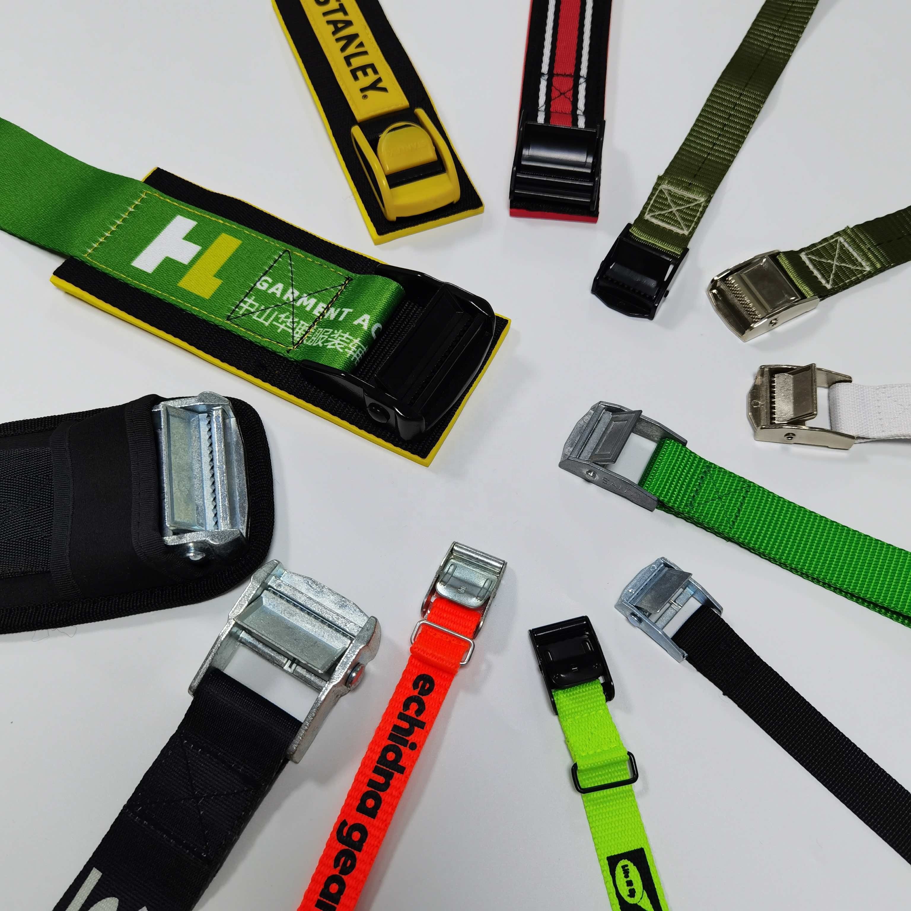 High strength polyester spring buckle multi colors straps for tying