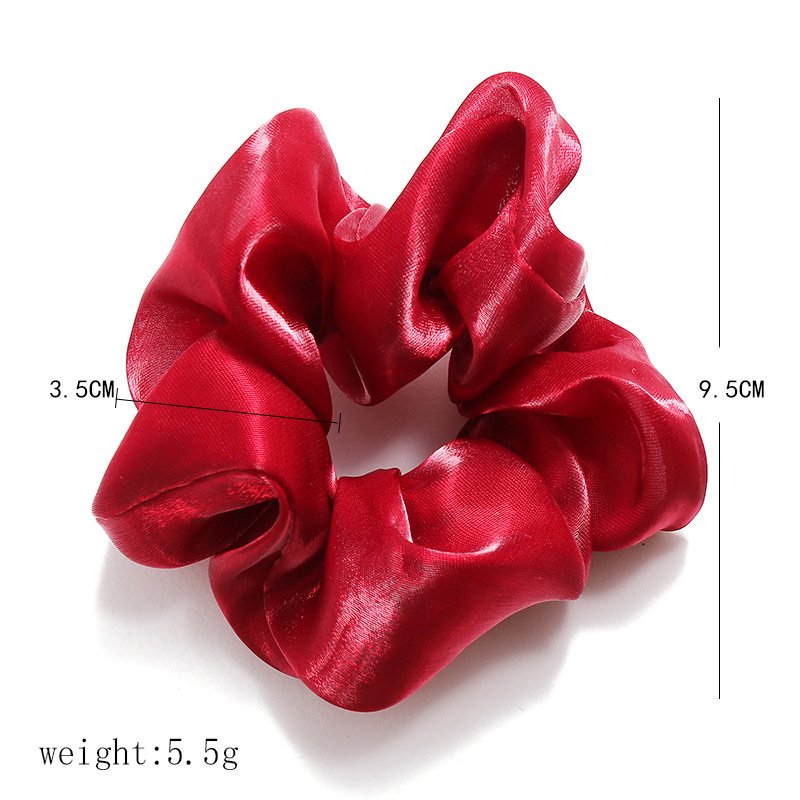 Top Sale Women Satin Silk Big Scrunchies Elegant Vintage Simple Elastic Hair Bands For Pony Tail Rubber Bands Hair Accessories
