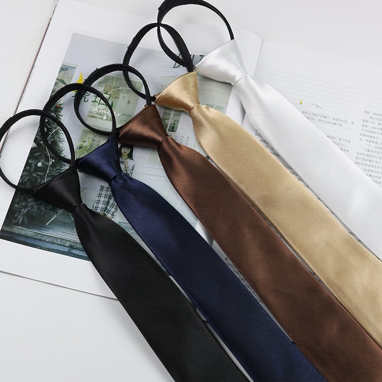Top selling navy blue grey zipper necktie high quality zipper tie
